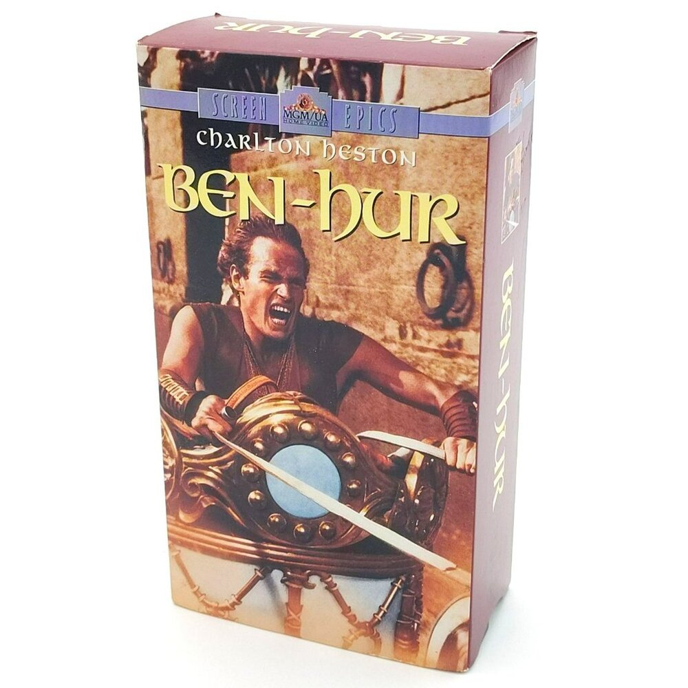 Ben Hur VHS Box Set 2 Tape Charlton Heston MGM Screen Epics Movie Classic Movie